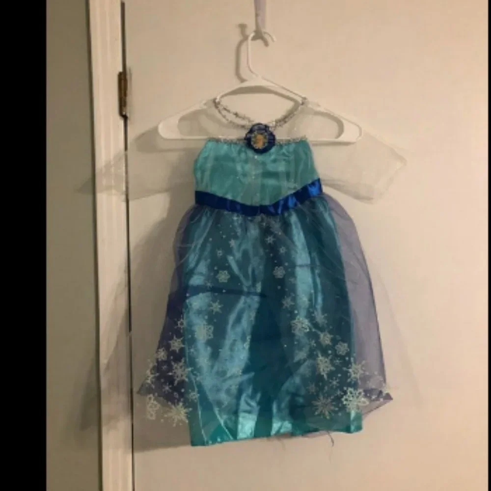 Disney Elsa Girls Sz 4-6X Dress Costume - Picture 1 of 4